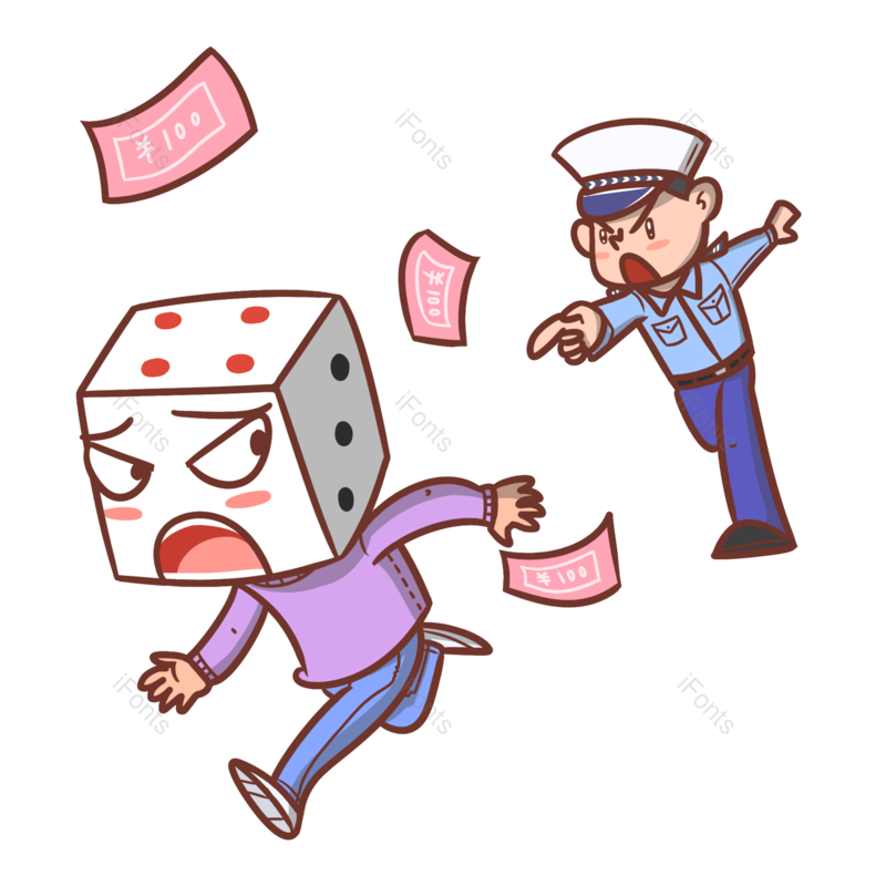 卡通图片,骰子元素,手绘PNG,免抠素材